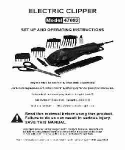 Harbor Freight Tools Hair Clippers 47082-page_pdf
